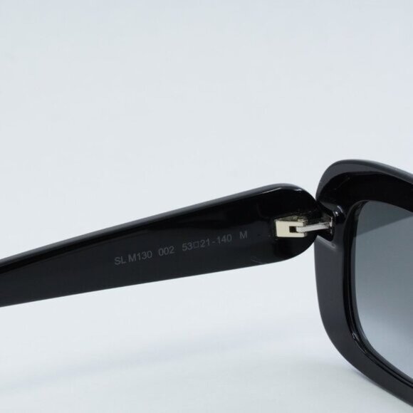 🕶️ New Saint Laurent SLM130 002 Sunglasses - Shiny Black Frame - Picture 8 of 13